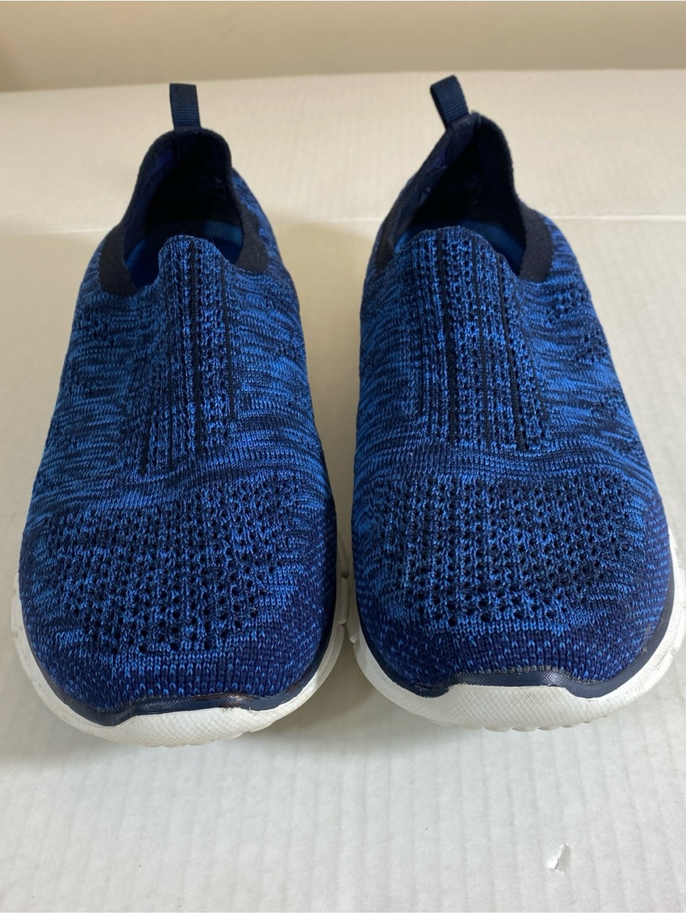 Skechers Women's Slip-On Knit Sneakers - Blue and Navy - Picture 2 of 10